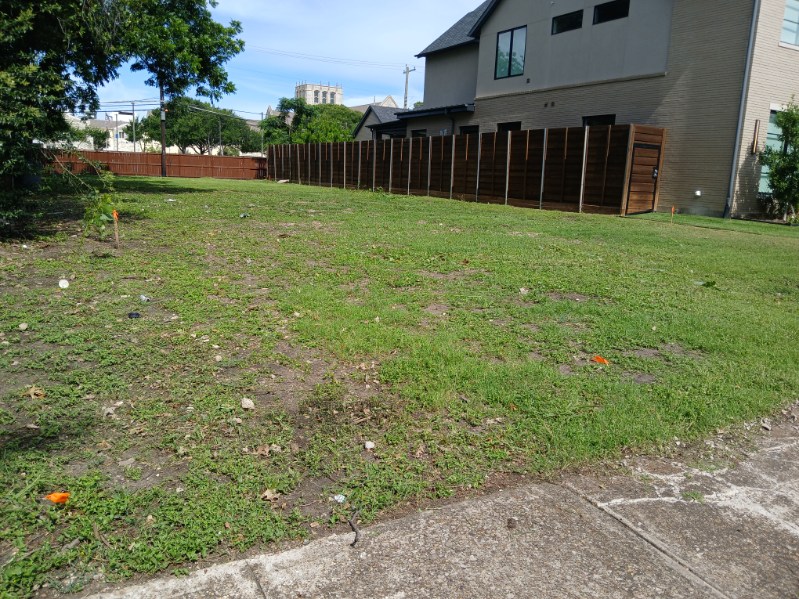 After cleanup: overgrown vegetation removed